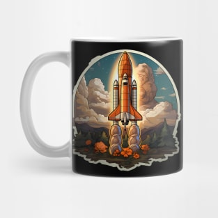 AI Generated Rocketship Mug